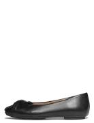 FitFlop Delicato Soft-Twist Leather Ballet Flats Svart