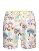 Scotch & Soda Printed Mid-Length Swimshort Kräm