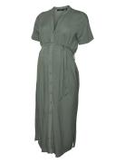 Vero Moda Maternity Vmmvica S/S Shirt Dress Ga Noos Grön