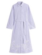 Tommy Hilfiger Broderie Anglaise Co Shirt Dress Blå