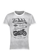 Von Dutch T-Shirt Print Grey Von Dutch Grå