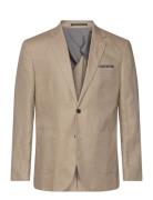 Lindbergh Black Half Lined Linen Blazer Beige