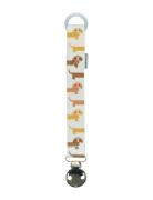 Geggamoja Pacifier Holder Dogs Kräm