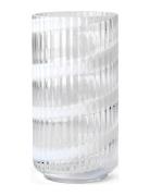 Lyngby Porcelæn Lyngby Vase H20.5 Cm Swirl White Mouth Blown Glass Nud...