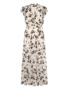 Lauren Ralph Lauren Floral Georgette Tie-Neck Maxidress Vit