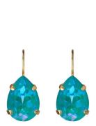 Caroline Svedbom Mini Drop Clasp Earrings Gold Blå