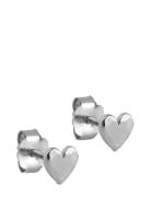 Enamel Copenhagen Heart Studs Silver