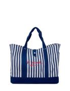Lexington Clothing Herringb Beach Bag Blå