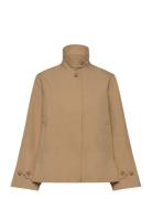 GANT Short Cotton Car Coat Beige