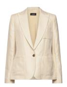 Lauren Ralph Lauren Linen-Blend Twill Blazer Kräm