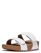 FitFlop Lulu Adjustable Leather Slides Vit