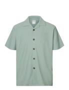 Selected Homme Slhloose-Plisse Resort Ss Shirt Ex Grön