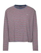 Polo Ralph Lauren Striped Jersey Cropped Long-Sleeve Tee Blå