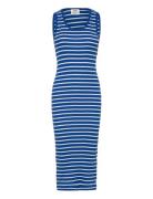 Mads Nørgaard 2X2 Cotton Stripe Ama Dress Blå