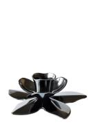 Kunstindustrien Flower Art Deco Candlestick Svart
