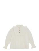 En Fant Blouse Ls Vit