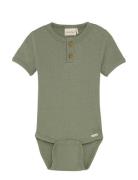 Minymo Body Ss Rib Khaki Green