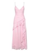Bardot Yvanna Ruffle Maxi Dress Rosa