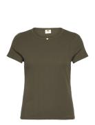 Levi's® Dry Goods Pointelle Tee Olive Khaki Green