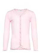 Rosemunde Kids Rkbalta Modal Ls Lace Cardigan Rosa
