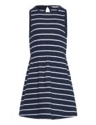 Tommy Hilfiger Linen Jersey Dress Slvls Marinblå