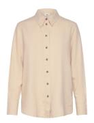 JDY Jdysay L/S Linen Loose Shirt Wvn Noos Beige