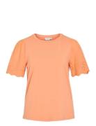 Vila Viceliana O-Neck S/S Top Orange