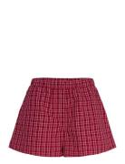 Weekday Relaxed Boxer Cotton Shorts Röd