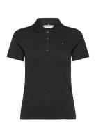 Tommy Hilfiger 1985 Slim Pique Polo Ss Svart