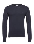 Lindbergh Mélange Round Neck Knit Marinblå