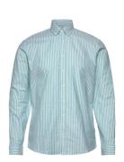 Lindbergh Striped Superflex Oxford L/Sstriped Superflex Oxford L/S Blå