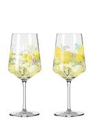 Ritzenhoff Sommertau Wineglass 2-P Limoncello Multi/patterned
