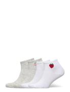 Lindex Sock High Ankle 4 P Placed Fru Multi/patterned