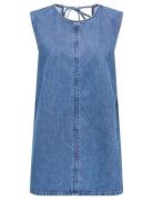 ONLY Onlvigga S/L Mini Open Back Dress Dnm Blå