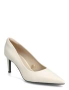 Calvin Klein Pump 70 Pointy Hw Bar Lth Vit