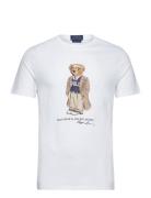 Polo Ralph Lauren Custom Slim Fit Polo Bear Jersey T-Shirt Vit