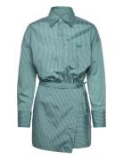 Malina Portea Wrapped Shirt Dress Blå