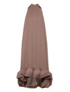Malina Sabrina Halterneck Ruffled Midi Dress Multi/patterned