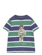 Ralph Lauren Kids Polo Bear Striped Cotton Jersey Tee Multi/patterned