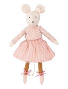 Moulin Roty Ballerina Mouse - Anna 28 Cm Rosa