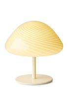 Halo Design Mini Mush Table Lamp, Glass Head, Metal Base Kräm