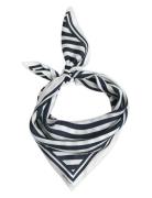 GANT Chevron Print Silk Scarf Silver