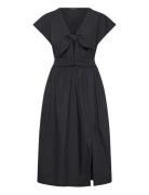 French Connection Barletta Poplin Tie Midi Dress Marinblå