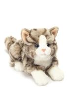 Teddy Hermann Lying Cat Grey 20 Cm Grå
