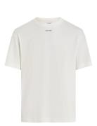 Calvin Klein Nano Logo Interlock T-Shirt Vit