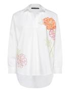 French Connection Cambria Cotton Popover Shirt Vit