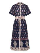 Lollys Laundry Matall Midi Dress Ss Multi/patterned