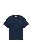 Woodbird Wbbaine Cray Tee Marinblå