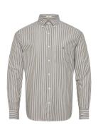 GANT Reg Classic Poplin Stripe Shirt Grön