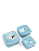 D By Deer Snack Box Set 3 Pcs Tiny Farm Blue Blå